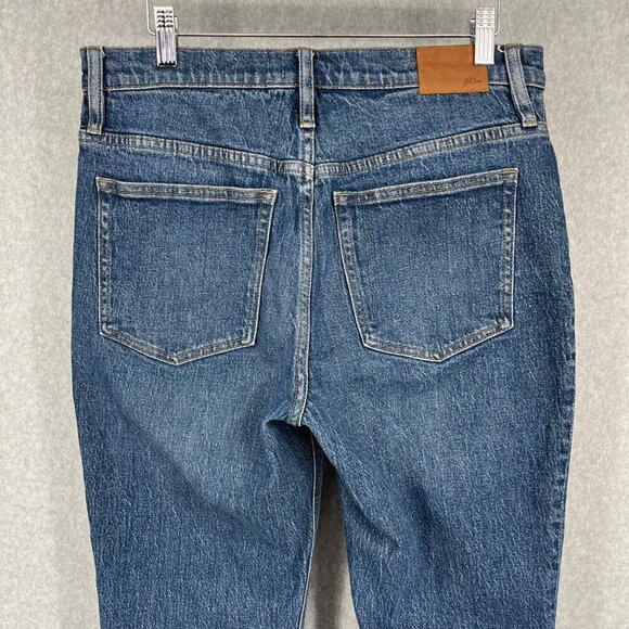 J Crew Womens Demi Boot Cut Crop Jean Size 30 Blue Denim Exposed Button Fly - Picture 4 of 14